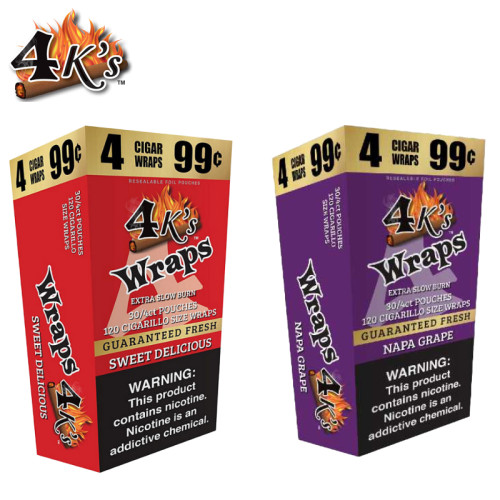 4KINGS HEMP WRAPS 4CT/30PK (4 FOR $0.99)